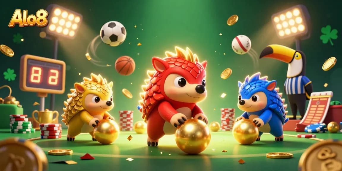 Alo8 offers a unique gambling experience with playful pangolin characters and dynamic game elements.
