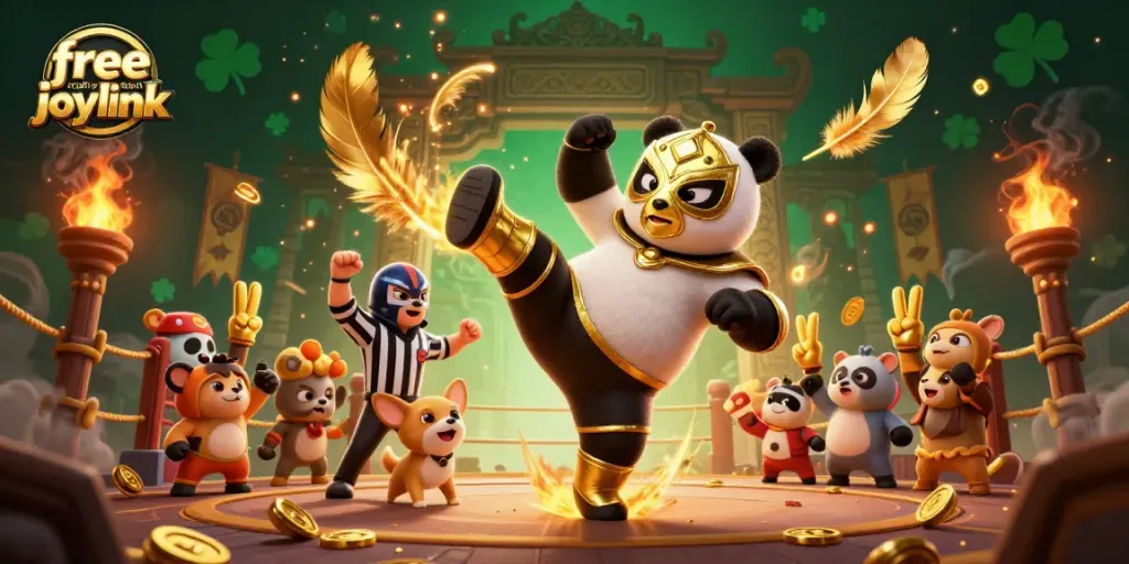 Engage with free credit no deposit joylink at dynamic gambling events featuring a panda wrestler!