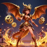 Engage with 77judi's thrilling casino experience amid a dynamic illustrated scene.