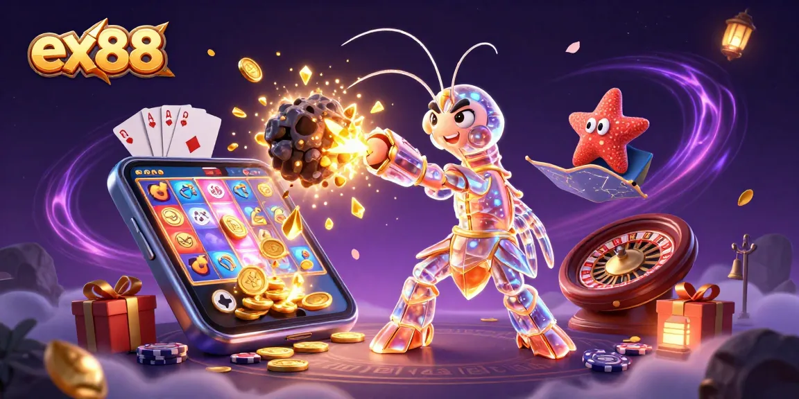 Experience thrilling gameplay with ex88's dynamic casino action featuring vibrant characters and games.