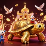 Witness an exciting scene of free credit register with golden tortoise, rabbit dealer, and jackpot explosion!