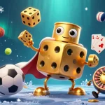 Experience the thrill of an online casino Australia with vibrant dice and game elements.