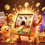 Experience action-packed gavangtv trực tiếp bóng đá in a vibrant casino-themed illustration with slot machines and excitement!